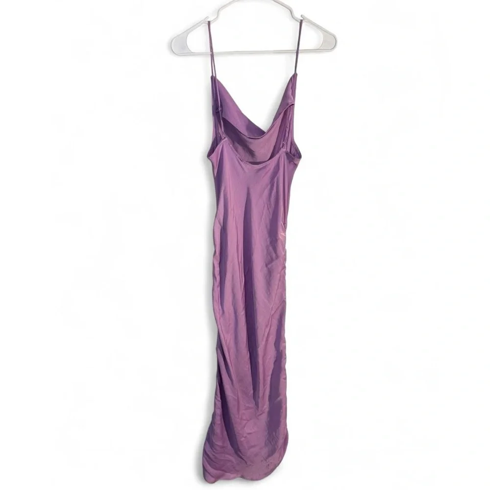 Free People Lilac Ruched Slip Midi Dress